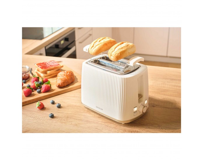 Тостер Sencor STS 7510WH, с 2 отвора, 7 степени, 930 W, бял