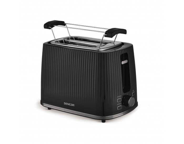 Тостер Sencor STS 7511BK, с 2 отвора, 7 степени, 930 W, черен