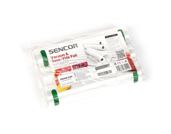 Фолио за вакуумиране Sencor SVX 200CL, комплект от 3 ролки, 20 х 300 cm