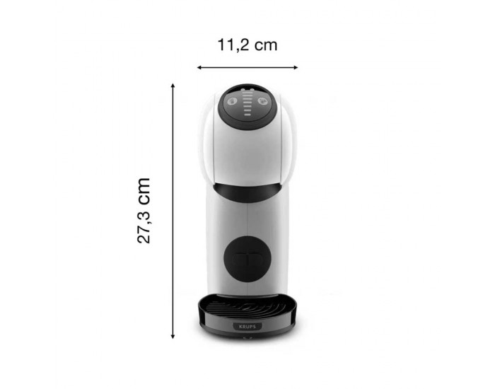 Кафе машина Krups KP243110 Genio S EU, 1500 W, налягане на помпата 15 бара, бяла