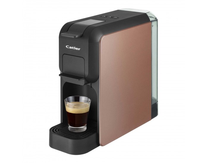 Кафе машина Catler ES701, за капсули Dolce Gusto, Nespresso, Caffissimo, 1350 W, налягане на помпата 15 бара, кафява