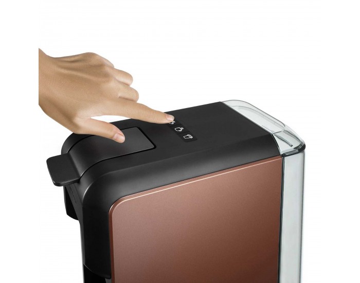 Кафе машина Catler ES701, за капсули Dolce Gusto, Nespresso, Caffissimo, 1350 W, налягане на помпата 15 бара, кафява