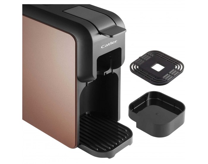 Кафе машина Catler ES701, за капсули Dolce Gusto, Nespresso, Caffissimo, 1350 W, налягане на помпата 15 бара, кафява