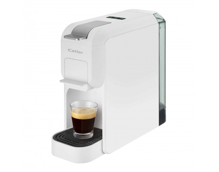Кафе машина Catler ES702, за капсули Dolce Gusto, Nespresso, Caffissimo, 1350 W, налягане на помпата 15 бара, бяла