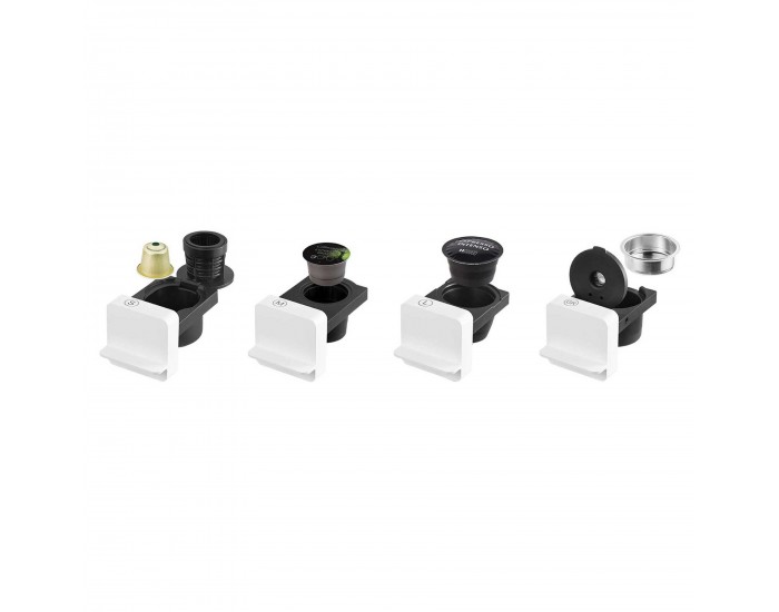 Кафе машина Catler ES702, за капсули Dolce Gusto, Nespresso, Caffissimo, 1350 W, налягане на помпата 15 бара, бяла