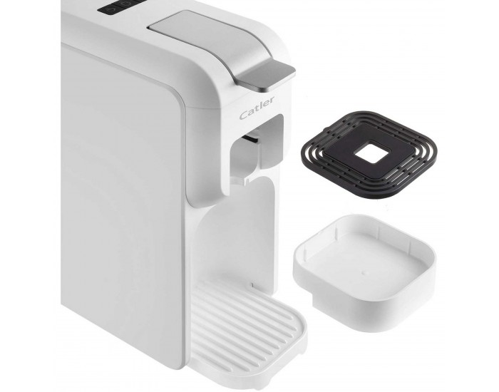 Кафе машина Catler ES702, за капсули Dolce Gusto, Nespresso, Caffissimo, 1350 W, налягане на помпата 15 бара, бяла