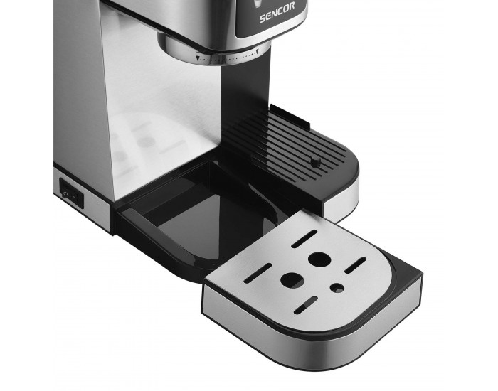 Кафе машина Sencor SES 4910SS, 20 бара, 1350 W, с контейнер за мляко