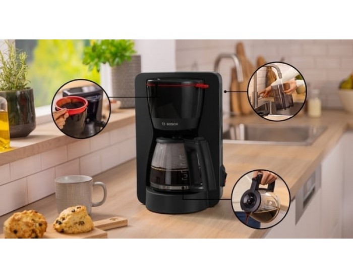 Кафе машина Bosch MyMoment TKA2M113, 1200 W, черна