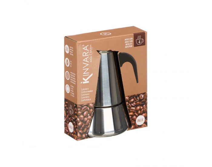 Кафеварка Kinvara, неръждаема стомана, за индукция, за 4 чаши