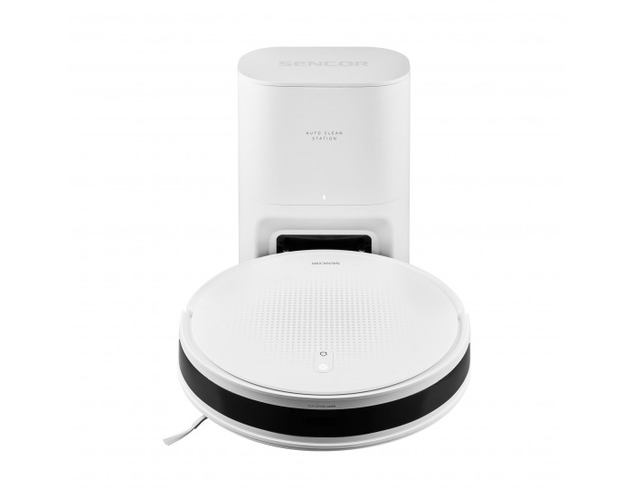 Прахосмукачка робот Sencor SRV 7485WH, със станция, бяла