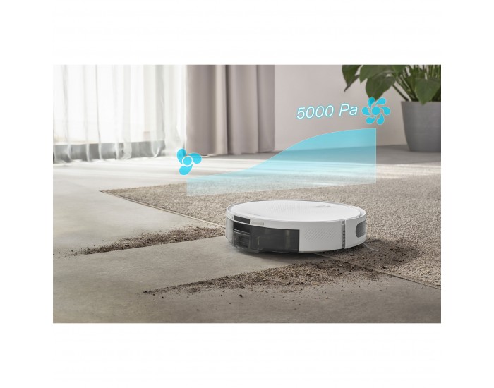 Прахосмукачка робот Sencor SRV 7485WH, със станция, бяла