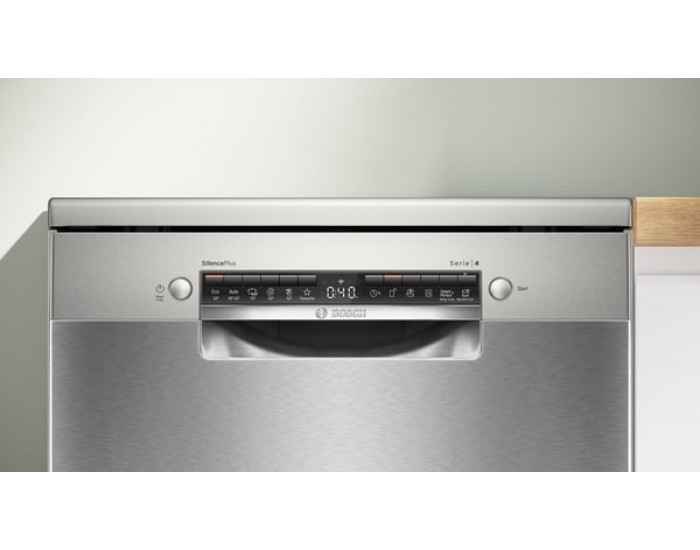 Съдомиялна машина Bosch SMS4EMI06E, свободностояща, серия 4, със защита от отпечатъци, за 14 комплекта, 60 cm