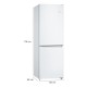 Хладилник Bosch KGN33NWEB, с фризер, серия 2, 176 х 60 cm, 282 L