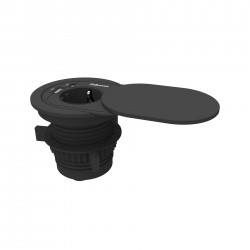 Разклонител Fellowes Ampra Power Spot, шуко, 1 гнездо, 1 USB Type-A, 1 USB Type-C, черен - Fellowes