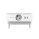 Разклонител Fellowes Ampra Power Desk, шуко, 1 гнездо, 1 USB Type-A, 1 USB Type-C, бял