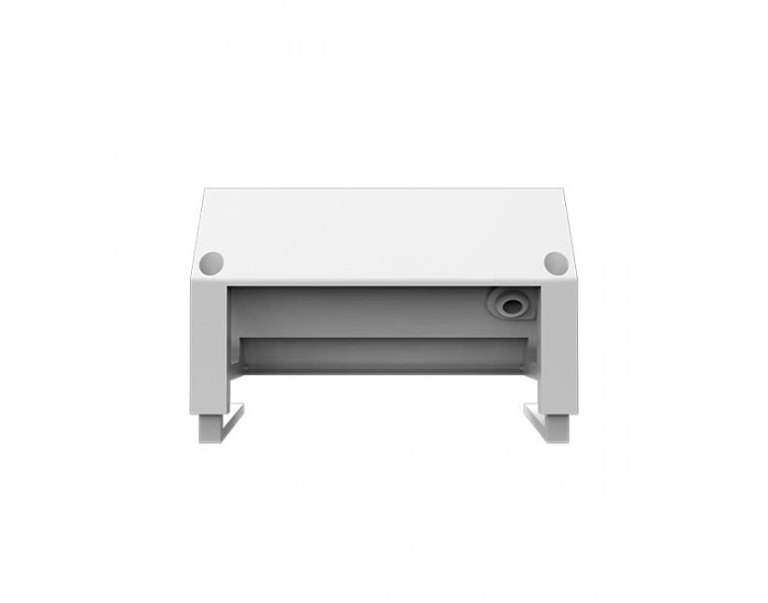 Разклонител Fellowes Ampra Power Desk, шуко, 1 гнездо, 1 USB Type-A, 1 USB Type-C, бял