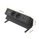 Разклонител Fellowes Ampra Power Desk, шуко, 2 гнезда, 1 USB Type-A, 1 USB Type-C, черен