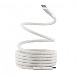 Кабел TNB, USB Type-C към USB Type-C, 1.5 m, бял - Разклонители, Зарядни и Кабели