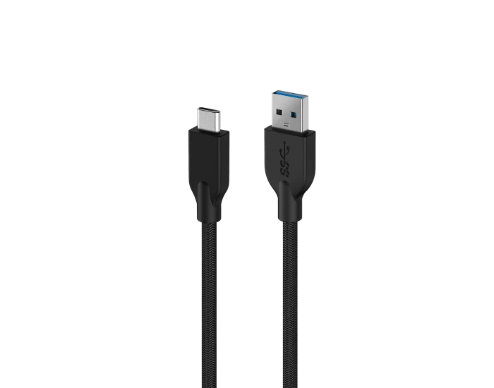 Кабел за бързо зареждане Genius ACC-A2CC, USB Type-A към USB Type-C, 150 cm, черен