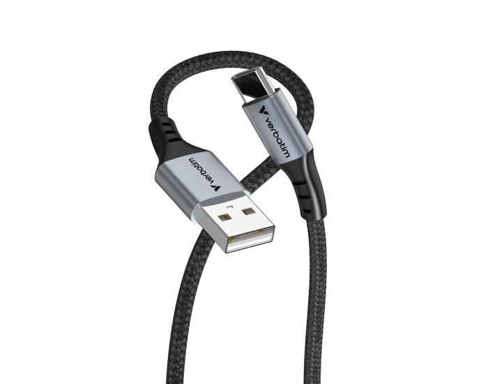 Кабел Verbatim Sync & Charge, USB Type-A към USB Type-C, 18 W, 120 cm