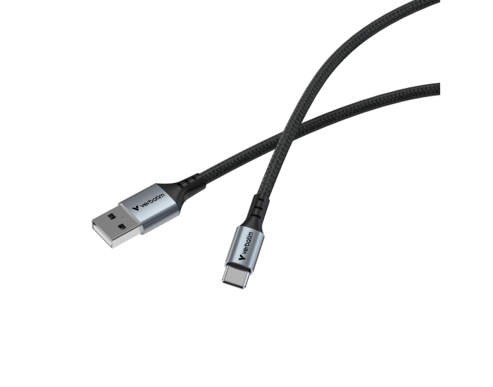 Кабел Verbatim Sync & Charge, USB Type-A към USB Type-C, 18 W, 120 cm