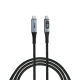 Кабел Verbatim Sync & Charge, USB Type-C към USB Type-C, с дисплей, 100 W, 120 cm