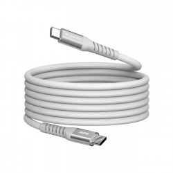 Кабел Verbatim Sync & Charge, магнитен, USB Type-C към USB Type-C, 60 W, 120 cm, сив - Разклонители, Зарядни и Кабели