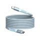 Кабел Verbatim Sync & Charge, магнитен, USB Type-C към USB Type-C, 60 W, 120 cm, син