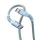 Кабел Verbatim Sync & Charge, магнитен, USB Type-C към USB Type-C, 60 W, 120 cm, син