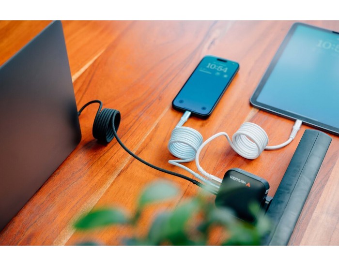 Кабел Verbatim Sync & Charge, магнитен, USB Type-C към USB Type-C, 60 W, 120 cm, син