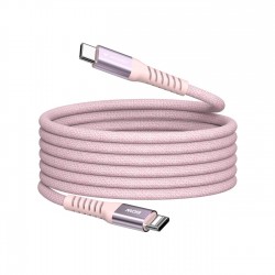 Кабел Verbatim Sync & Charge, магнитен, USB Type-C към USB Type-C, 60 W, 120 cm, розов - Разклонители, Зарядни и Кабели