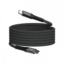 Кабел Verbatim Sync & Charge, магнитен, USB Type-C към USB Type-C, 60 W, 120 cm, черен - Разклонители, Зарядни и Кабели