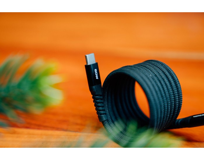 Кабел Verbatim Sync & Charge, магнитен, USB Type-C към USB Type-C, 60 W, 120 cm, черен