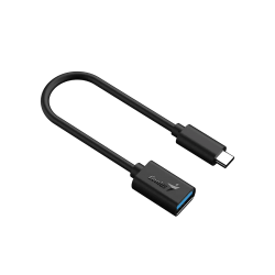 Адаптер Genius ACC-C2AC, с кабел, USB Type-A към USB Type-C, 21 cm, черен - Genius