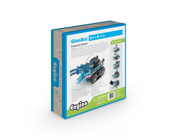 Робот Engino Education Ginobot Premium, с презареждащи се батерии