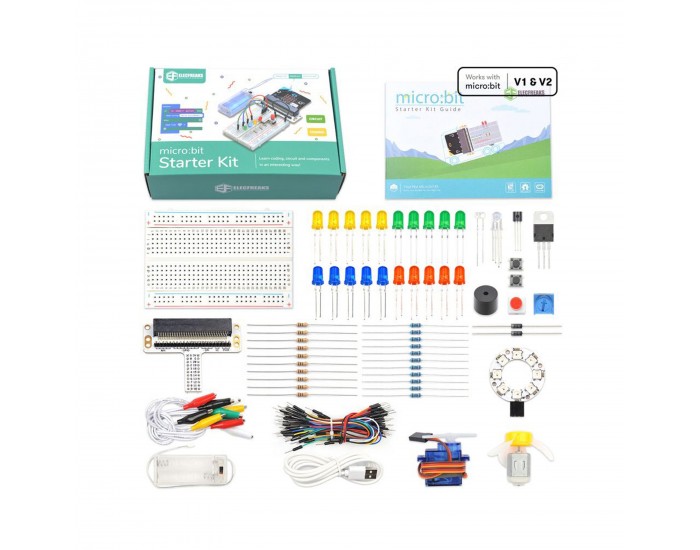 Базов комплект Elecfreaks EF08180, с Micro:Bit платка, батерии AAA