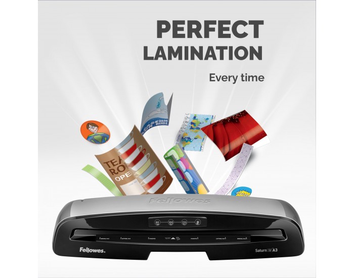 Ламинатор Fellowes Saturn 3i, A3, за фолио до 125 микрона, максимална широчина на фолиото 235 mm