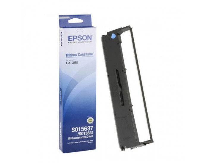 Оригинална лента за матричен принтер Epson Black LX-300+/LX-350/FX 880, C13S015637, 3 милиона знака