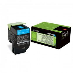 Оригинална тонер касета Lexmark 80C2HCE, 3000 страници/5%, Cyan - Lexmark