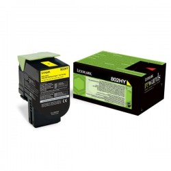 Оригинална тонер касета Lexmark 80C2HYE, 3000 страници/5%, Yellow - Lexmark