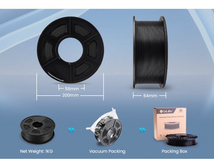 Филамент за 3D принтер, PLA+, 1.75 mm, 1 kg, бял