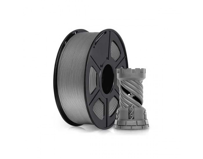 Филамент за 3D принтер, PLA+, 1.75 mm, 1 kg, сив