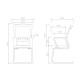 Посетителски стол RFG Smart M, дамаска и меш, до 120 kg, черна седалка, черна облегалка, 2 броя в комплект