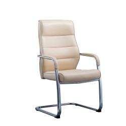 Посетителски стол RFG ITACA M, екокожа, метална основа, до 150 kg, бежов - Rfg
