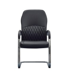 Посетителски стол RFG CRONO M, екокожа, до 150 kg, черен - Rfg