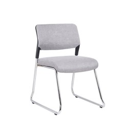 Посетителски стол RFG Evo 4S M, текстил, метална основа, до 120 kg, сив, 5 броя в комплект - Rfg