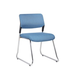 Посетителски стол RFG Evo 4S M, текстил, метална основа, до 120 kg, син, 5 броя в комплект - Rfg