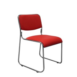 Посетителски стол RFG Axo M, екокожа, метална основа, до 120 kg, червен, 5 броя в комплект - Rfg