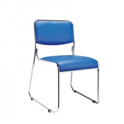 Посетителски стол RFG Axo M, екокожа, метална основа, до 120 kg, син - Rfg