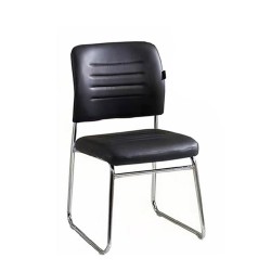 Посетителски стол RFG Iron M, екокожа, метална основа, до 120 kg, черен - Rfg